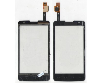 Touch screen (sensor) for LG X135 Optimus L60i Dual, black, original (China) big ic (6mm) / small ic (5mm)